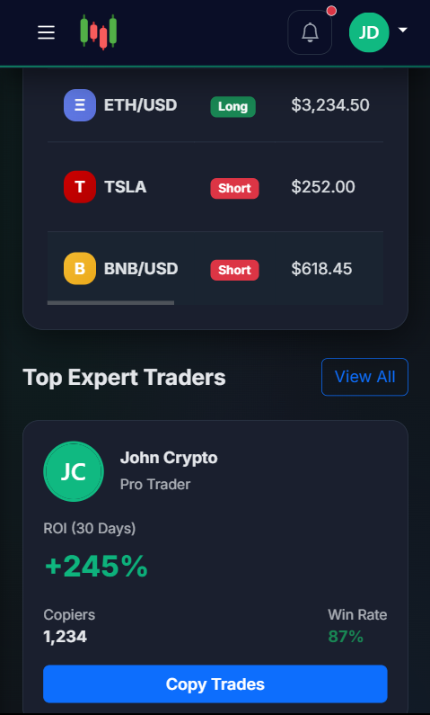 Investment Broker Website