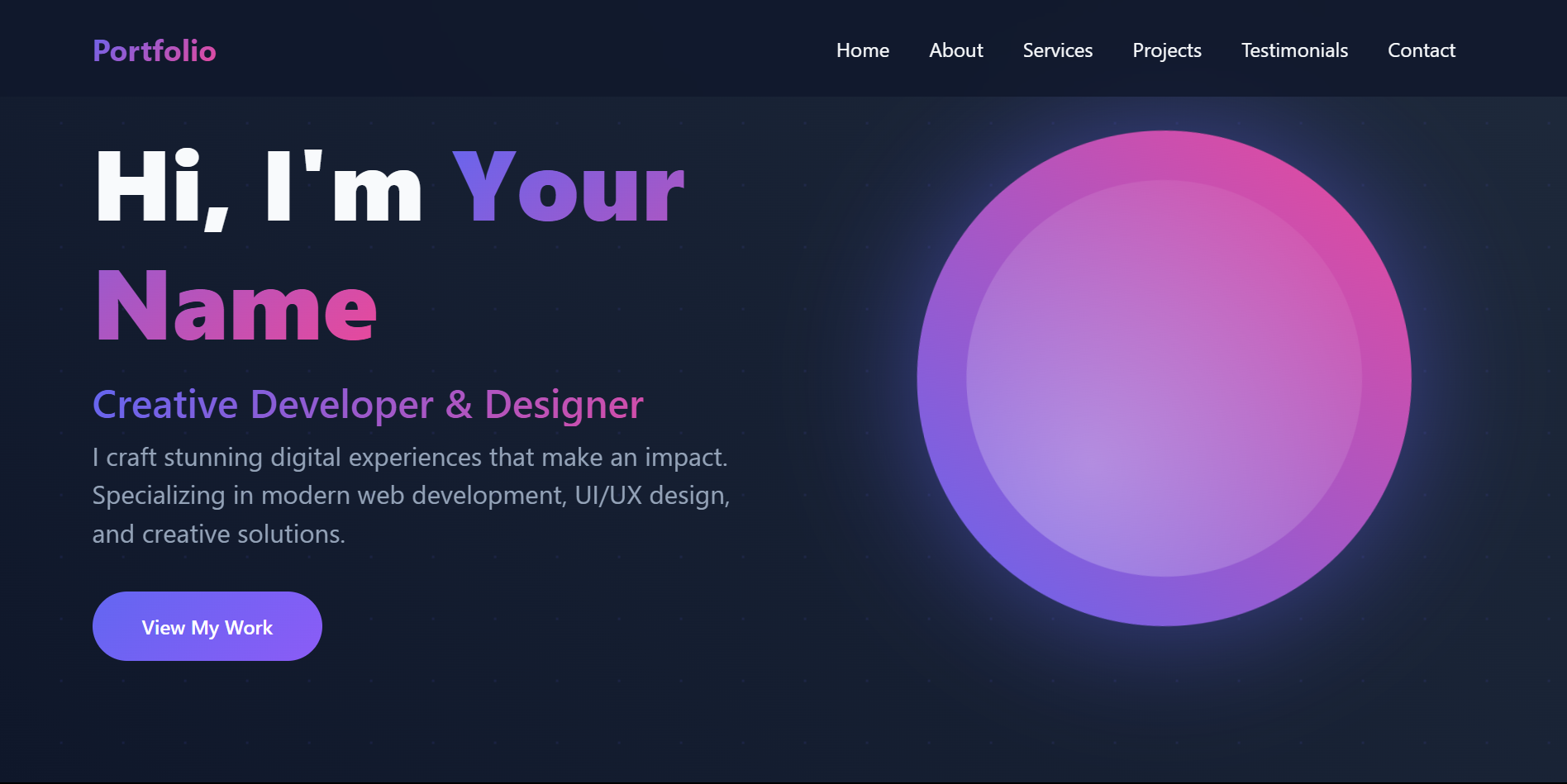 Personal Portfolio Website